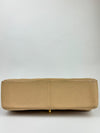 Classic Jumbo Double Flap in Beige Caviar GHW