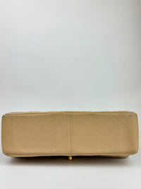 Classic Jumbo Double Flap in Beige Caviar GHW