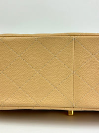 Classic Jumbo Double Flap in Beige Caviar GHW