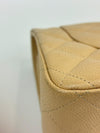 Classic Jumbo Double Flap in Beige Caviar GHW