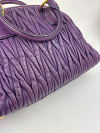 RL0066 Matelasse Satchel Bag in Viola