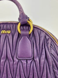 RL0066 Matelasse Satchel Bag in Viola