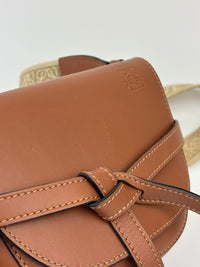 Mini Gate Dual Bag in Soft Calfskin and Jacquard