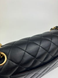 Medium Classic Double Flap in Black Lambskin GHW