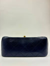 Classic Mini Square Flap in Navy Lambskin GHW