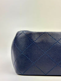 Classic Mini Square Flap in Navy Lambskin GHW