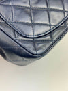 Classic Mini Square Flap in Navy Lambskin GHW