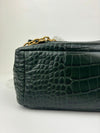 Monaco Medium Chain in Green Croc-Embossed Shoulder Bag