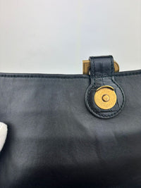 Crush Medium Chain Bag in Black Croc Embossed