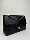 Vintage Medium Double Flap in Black Matelasse Lambskin 24K GHW