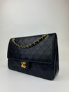 Vintage Medium Double Flap in Black Matelasse Lambskin 24K GHW