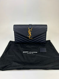 Envelope Clutch in Navy Blue Chevron&nbsp;