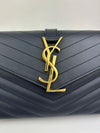 Envelope Clutch in Navy Blue Chevron&nbsp;