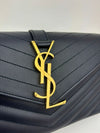 Envelope Clutch in Navy Blue Chevron&nbsp;