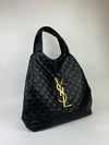 Icare Maxi Shopping Bag in Black Quilted Lambskin