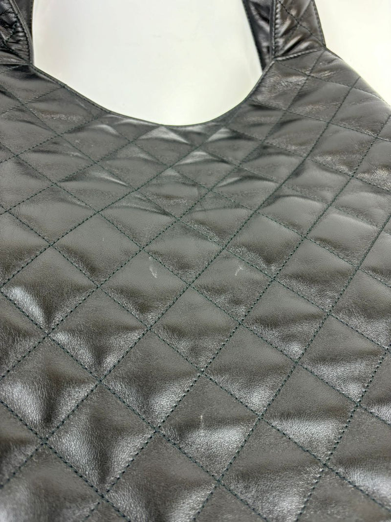 Icare Maxi Shopping Bag in Black Quilted Lambskin