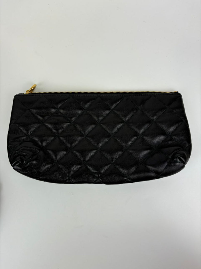 Icare Maxi Shopping Bag in Black Quilted Lambskin