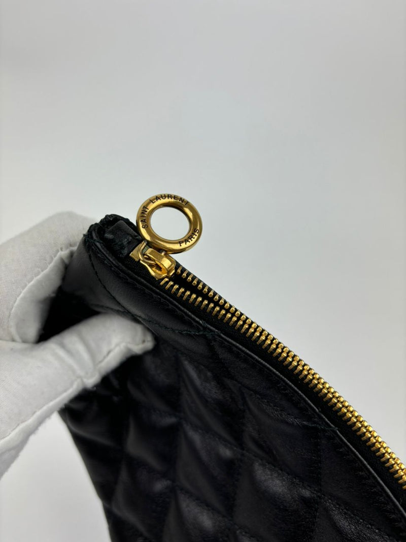 Icare Maxi Shopping Bag in Black Quilted Lambskin