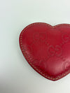 Compact Cosmetic Mirror in Red GG Guccissima Heart Sleeve