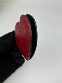 Compact Cosmetic Mirror in Red GG Guccissima Heart Sleeve