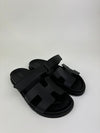 Chypre Noir Calfskin Sandal Femme Size 38.5 (Cash Price in Description)