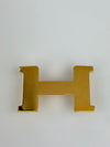 Hermes 24mm H Reversible Belt in Noir Box / Gold Togo GHW