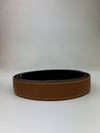 Hermes 24mm H Reversible Belt in Noir Box / Gold Togo GHW