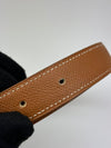 Hermes 24mm H Reversible Belt in Noir Box / Gold Togo GHW