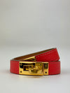 Kelly Double Tour Bracelet in Rose Jaipur Epsom GHW