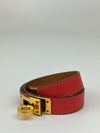 Kelly Double Tour Bracelet in Rose Jaipur Epsom GHW