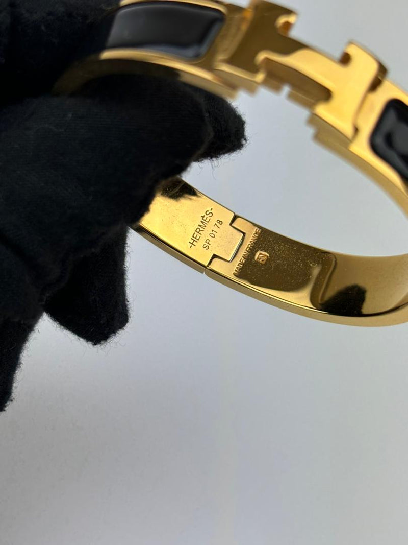 Clic H Bracelet Noir GHW