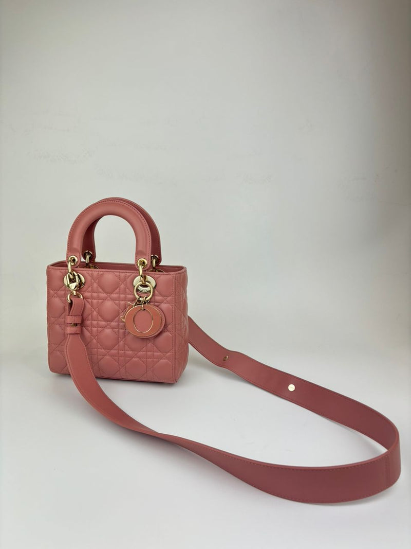 Small ABCDior Pink Cannage Lambskin Bag LGHW