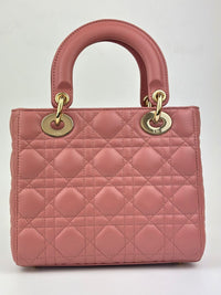 Small ABCDior Pink Cannage Lambskin Bag LGHW