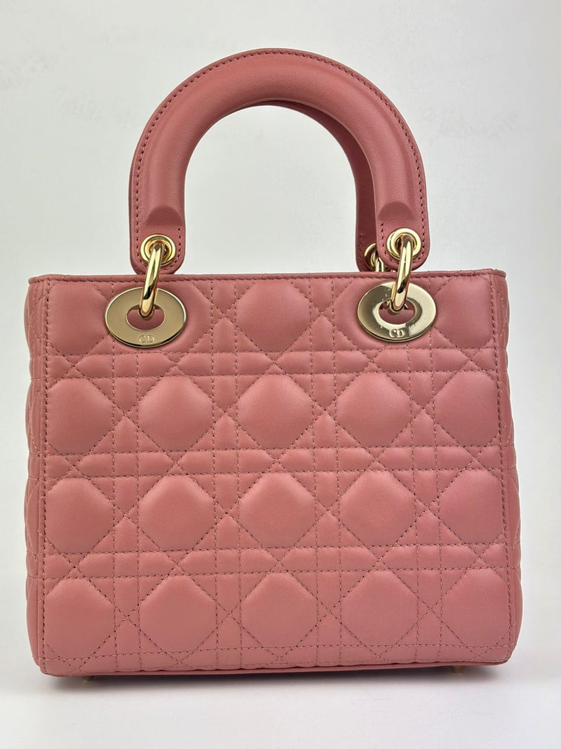 Small ABCDior Pink Cannage Lambskin Bag LGHW