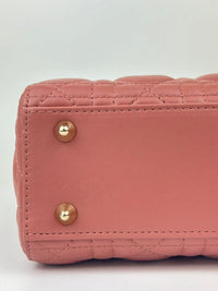 Small ABCDior Pink Cannage Lambskin Bag LGHW