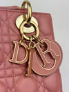 Small ABCDior Pink Cannage Lambskin Bag LGHW