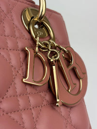 Small ABCDior Pink Cannage Lambskin Bag LGHW