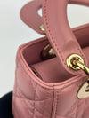 Small ABCDior Pink Cannage Lambskin Bag LGHW