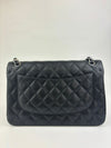 Black Caviar Classic Jumbo Double Flap Bag SHW