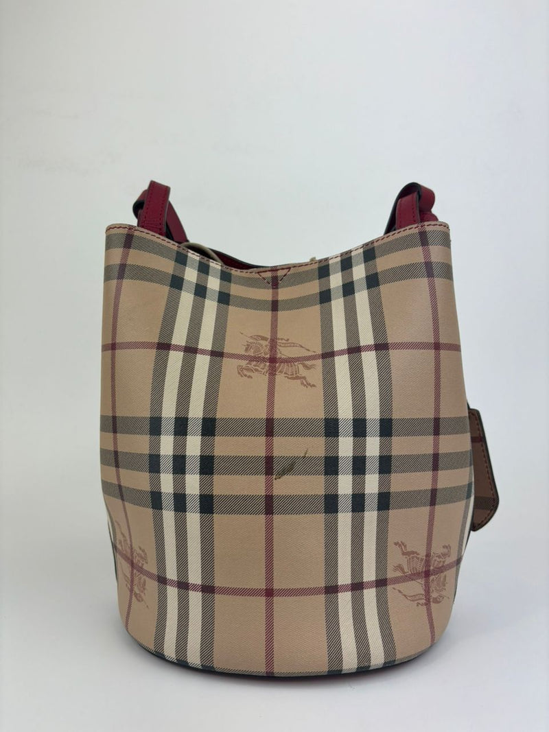 Haymarket Check Small Lorne Bucket Tote Bag