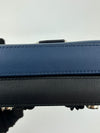 Double Micro Baguette Bag in Black/Roman Blue Flowerland Leather&nbsp;