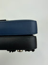 Double Micro Baguette Bag in Black/Roman Blue Flowerland Leather&nbsp;