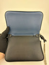 Double Micro Baguette Bag in Black/Roman Blue Flowerland Leather&nbsp;