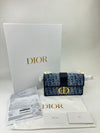 30 Montaigne East-West Bag with Chain in Blue Dior Oblique Jacquard