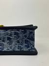 30 Montaigne East-West Bag with Chain in Blue Dior Oblique Jacquard