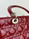 Large Lady Dior in Red Patent SHW