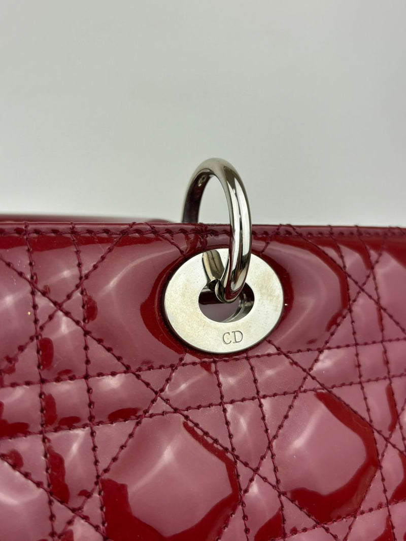 Large Lady Dior in Red Patent SHW