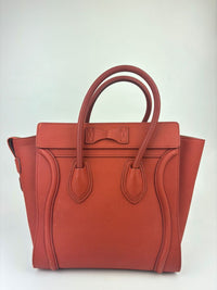 Micro Luggage Tote Bag in Red