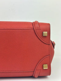 Micro Luggage Tote Bag in Red