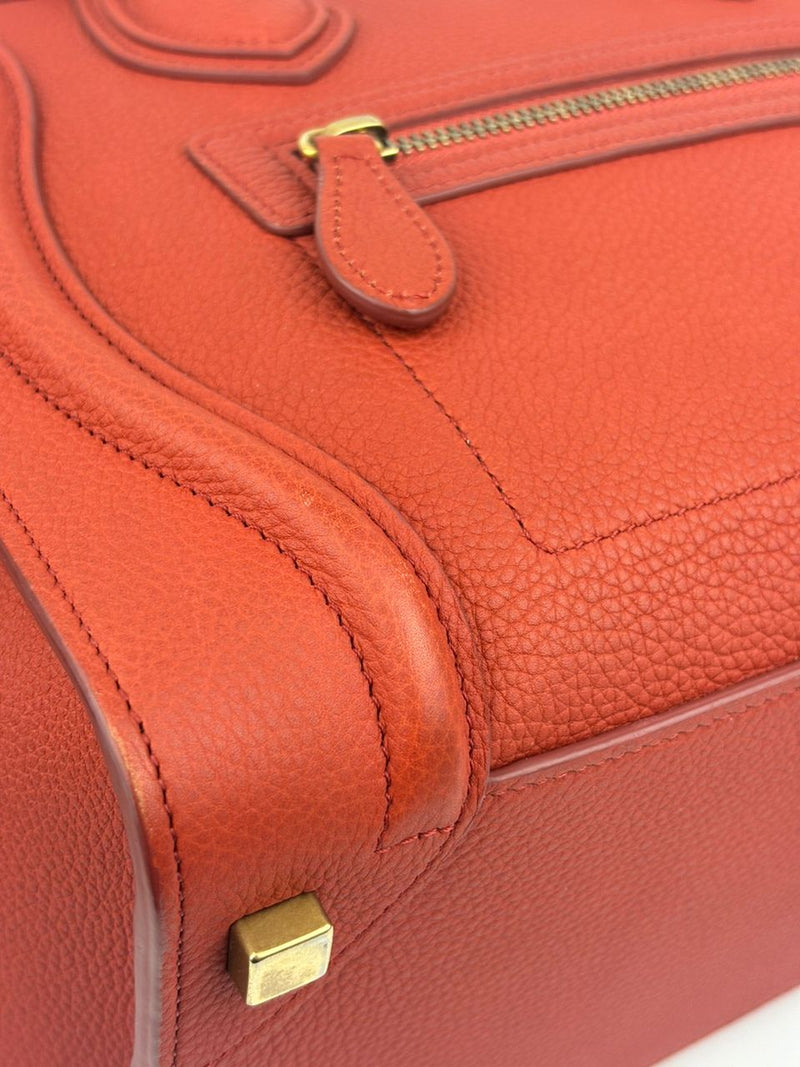 Micro Luggage Tote Bag in Red